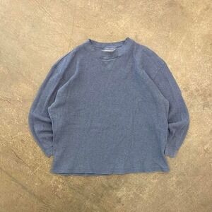 Vintage 90s Alpine Design Faded Blue Thermal Size XL